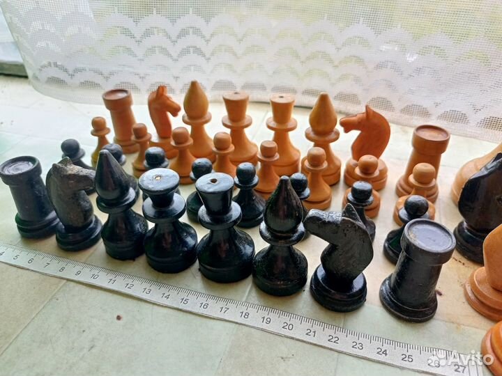 Шахматы СССР дерево, фигуры