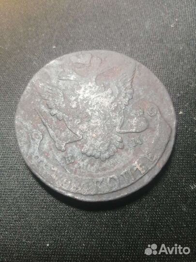 Пять 5 копеек 1775 ем