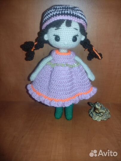 Кукла вязанная крючком, игрушки ручной работы