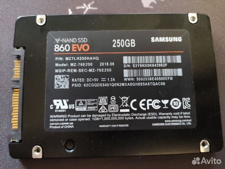 Ssd 860 evo 250gb