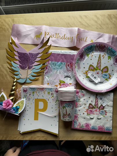 Набор для дня рождения в теме Единорогов