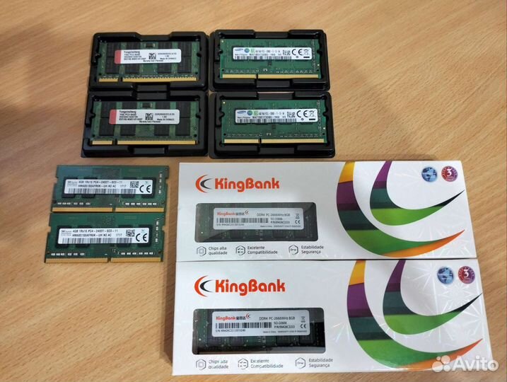 DDR2 2GB/DDR3L 4GB/DDR4 4GB и 8GB для ноутбука