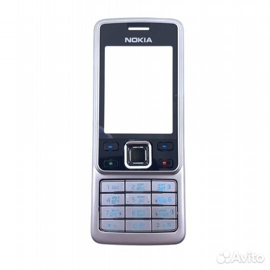 Корпус Nokia 6300 серебристый/чёрный + клавиатура