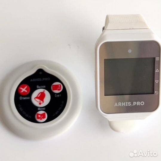 Беспроводная кнопка вызова официанта с часами