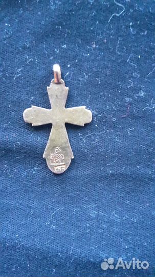 Старинный крест золотой 1884 г. 56 проба