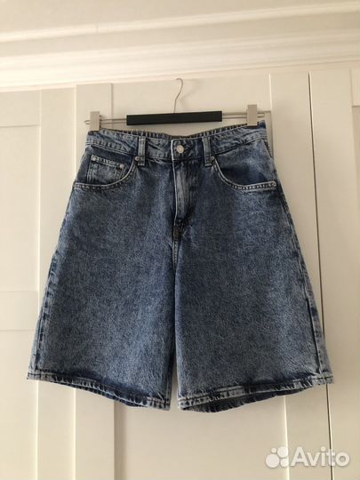 Джинсовые шорты бермуды 38