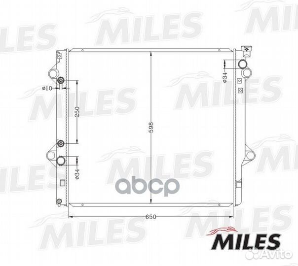 Радиатор toyota LC120 4.0 02- acrb052 Miles