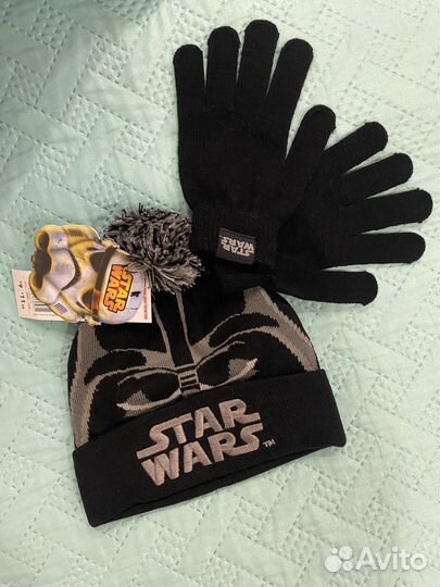Набор шапка перчатки star wars звездные войны