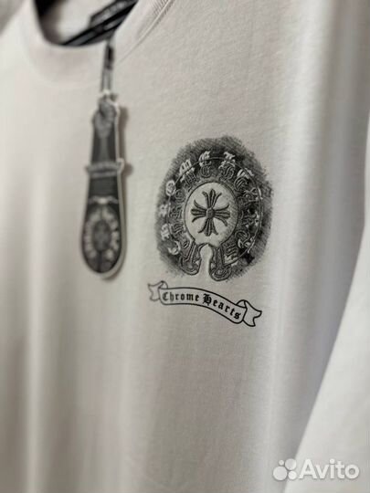 Chrome hearts футболка белая