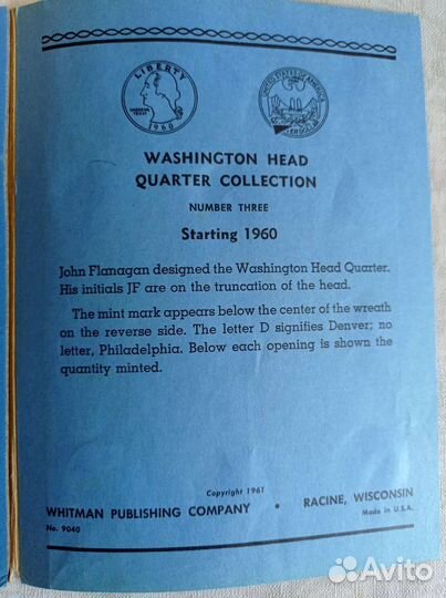 Коллекция монет номиналом 25 центов 1960г