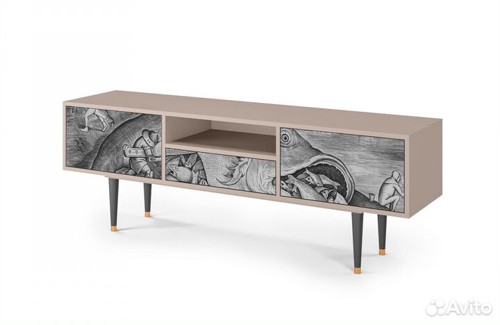 Тв-тумба T6 - Сатин - Big Fish Eat Little Fish