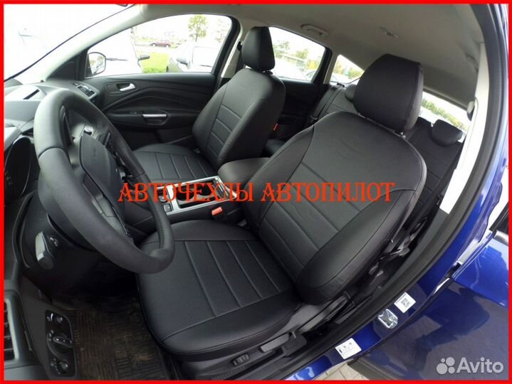 Чехлы Автопилот Ford Kuga 2 из экокожи чёрные