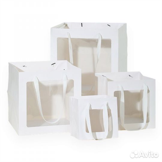 Пакеты с прозрачным окном подарочные