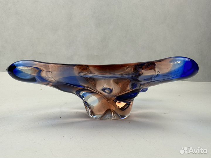 Вазочка цветное стекло СССР