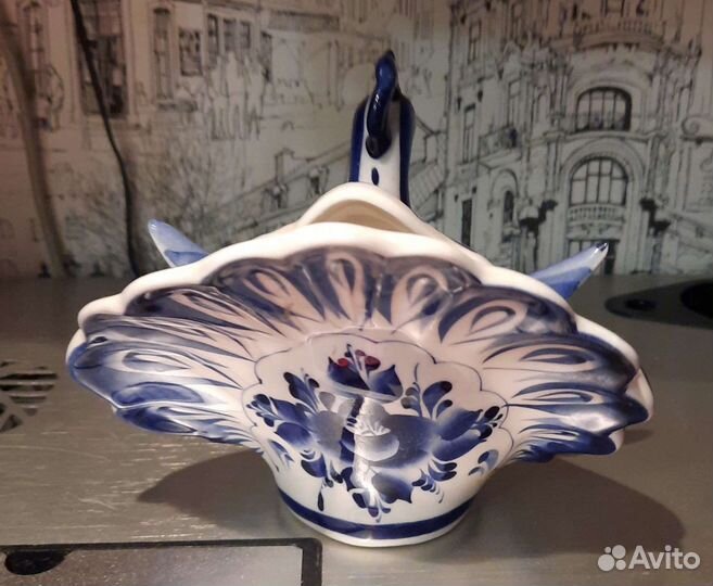 Салфетница гжель птица