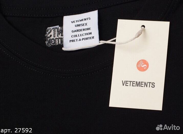 Футболка Vetements Черная