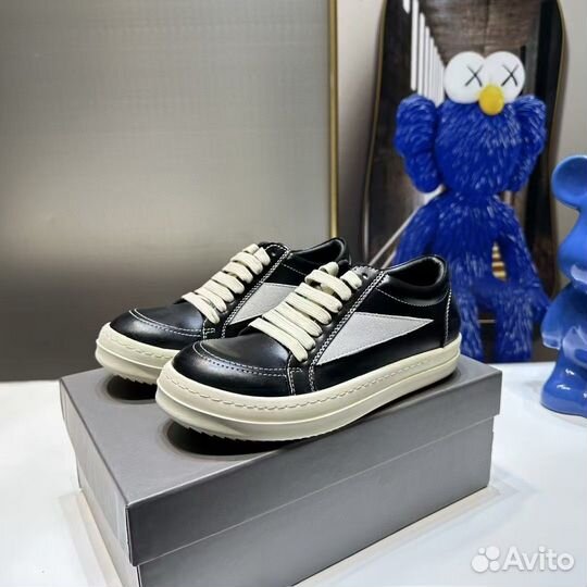 Кеды Rick Owens Vans Vintage Black/White/Brown
