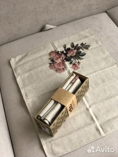 Льняные салфетки полотенца в подарочной упаковке