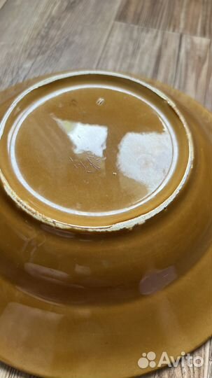 Тарелка блюдо сухарница виноград обливная керамика