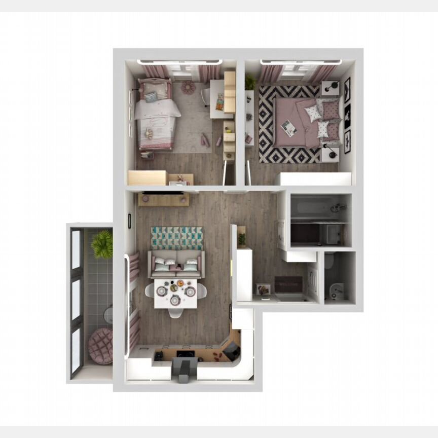 2-к. квартира, 49,9 м², 7/16 эт.