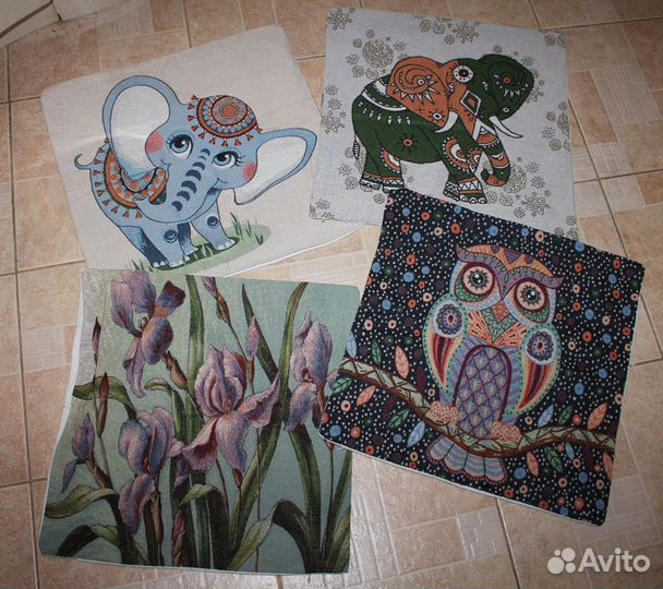 Наволочки гобелен 45*45 см. Новые