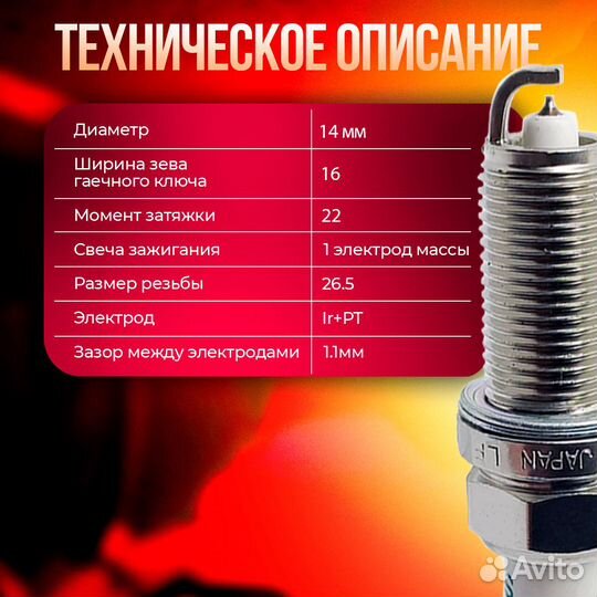 Иридиевая свеча зажигания SK16HR11 Nissan Лексус Т