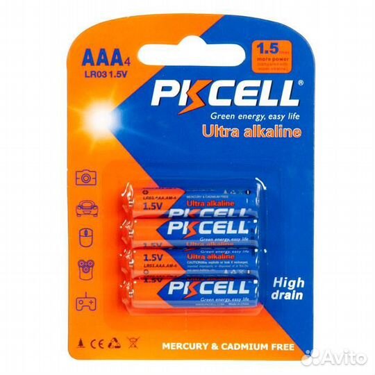 Батарейка (щелочной/алкали элемент питания) pkcell