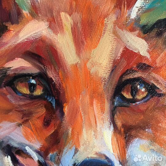 Стилизованная живопись с животными, масло