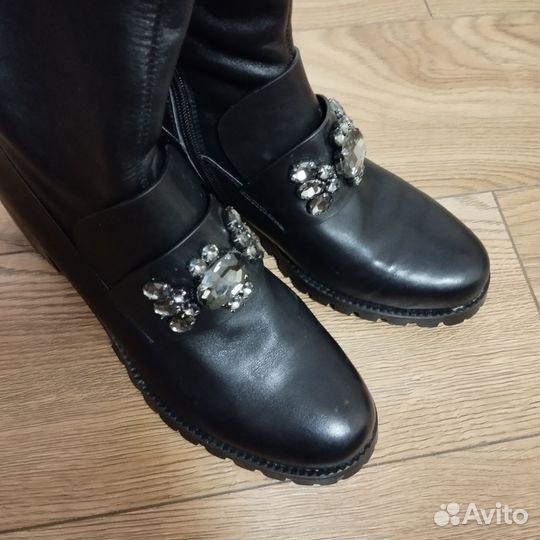 Сапоги женские натуральная кожа 40