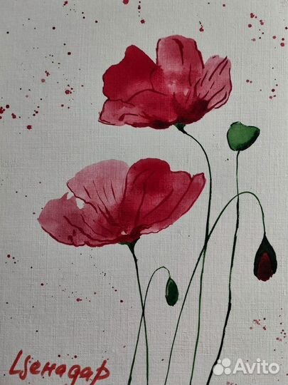 Открытки акварельные ручной работы