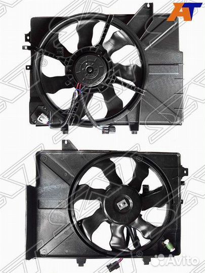 Диффузор радиатора в сборе hyundai getz 02