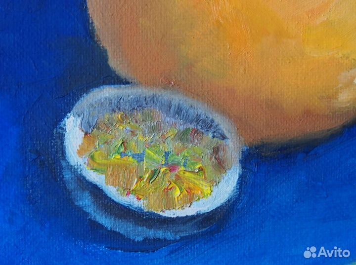 Картина маслом натюрморт, фрукты