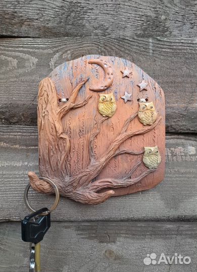 Панно керамическое Правила дома/Ключница