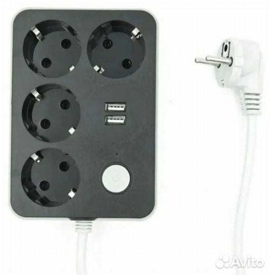 Удлинитель с USB зарядкой для 2-х портов