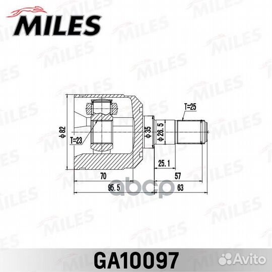 ШРУС mitsubishi space runner 91-98 внутр. GA10097