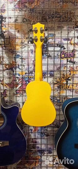 Укулеле желтая + чехол