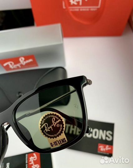 Очки ray ban hightatreet зеленые