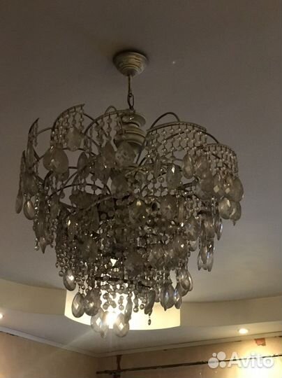 Люстры хрустальные бу + бра