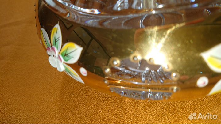 Хрустальная пепельница Богемия чсср
