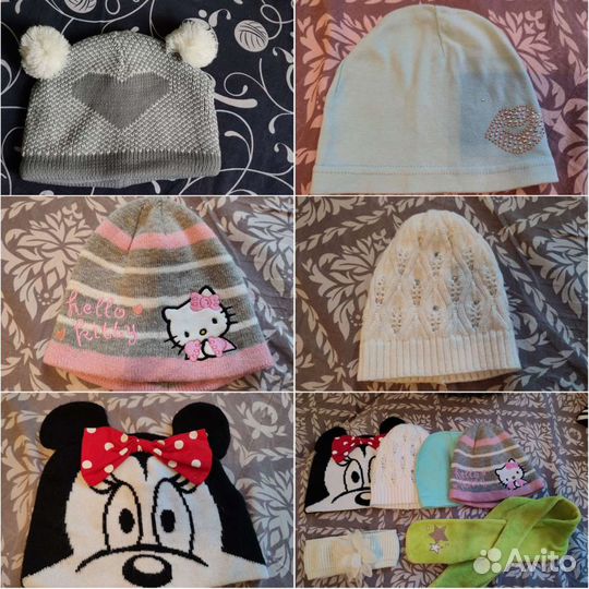 Шапки, шарфы 4-6 лет