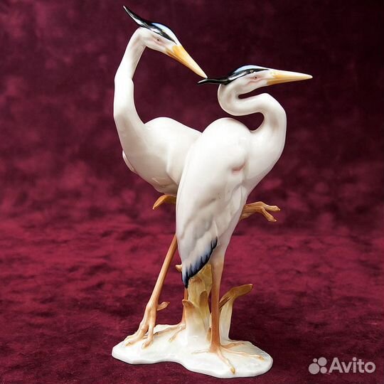 Фарфоровая статуэтка Цапли
