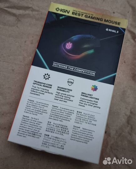 Игровая мышь SteelSeries Rival 3 новая оригинал