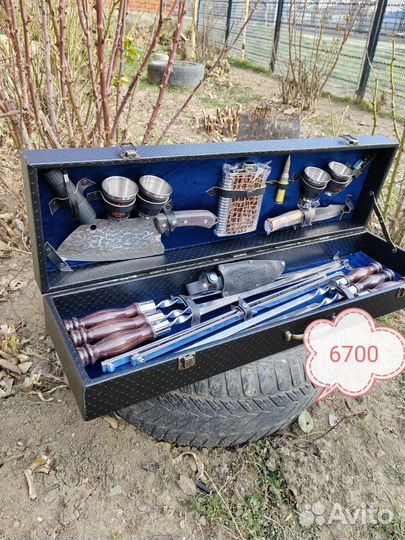 Шашлычный набор. Подарочный набор шампуров