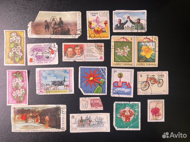 Марки коллекционные СССР, куба, болгария и др