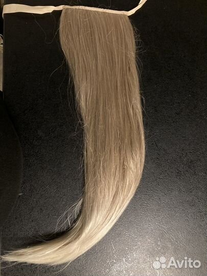 Накладной хвост блонд искусственный