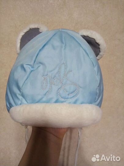 Шапка зимняя на завязках рр 46-48