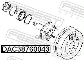 Подшип.зад.ступ. Nissan Serena C24 2wd