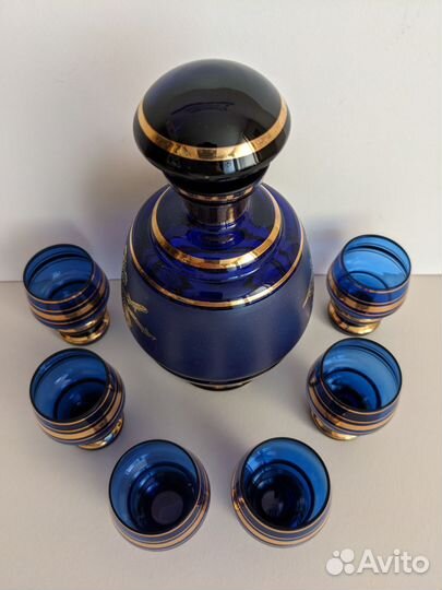 Новый набор для ликера (коньяка). Bohemia. Чехия