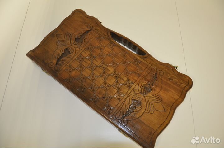 Нарды резные с ручкой 
