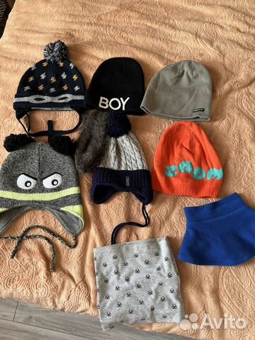 Шапки, манишка, снуд для мальчика